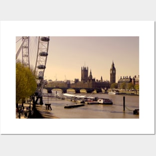 London Cityscape Houses of Parliament England UK Posters and Art